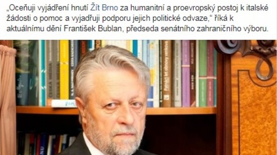 Vyjádření senátora Františka Bublana